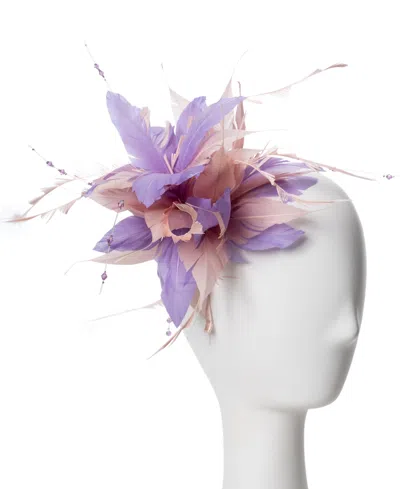 August Hats Two-tone Fascinator Hat In Purple