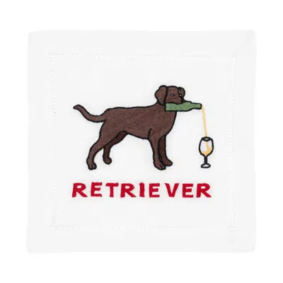 August Morgan Cotton Cocktail Napkins In Retriever Lab