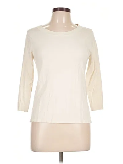 Pre-owned August Silk 3/4 Sleeve T-shirt In Ivory
