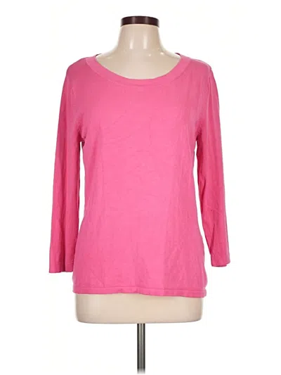 Pre-owned August Silk 3/4 Sleeve T-shirt In Pink