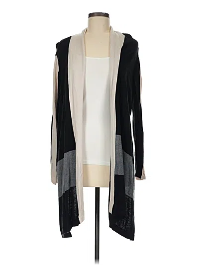 Pre-owned August Silk Cardigan Sweater In Black
