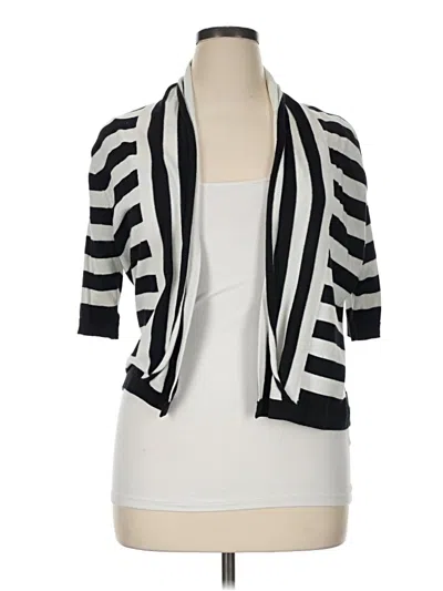 Pre-owned August Silk Cardigan Sweater In Black