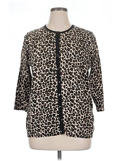 Pre-owned August Silk Cardigan Sweater In Black