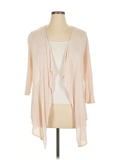 Pre-owned August Silk Cardigan Sweater In Brown