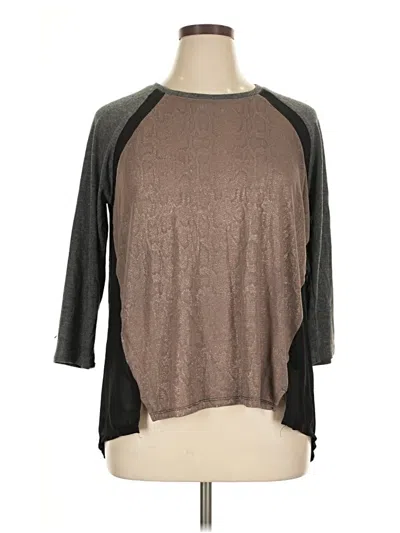 Pre-owned August Silk Cardigan Sweater In Brown