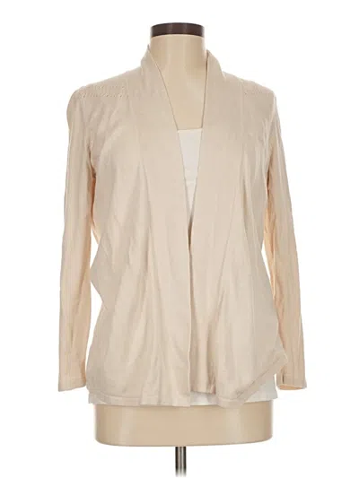 Pre-owned August Silk Cardigan Sweater In Brown