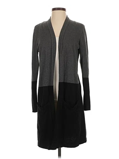 Pre-owned August Silk Cardigan Sweater In Gray