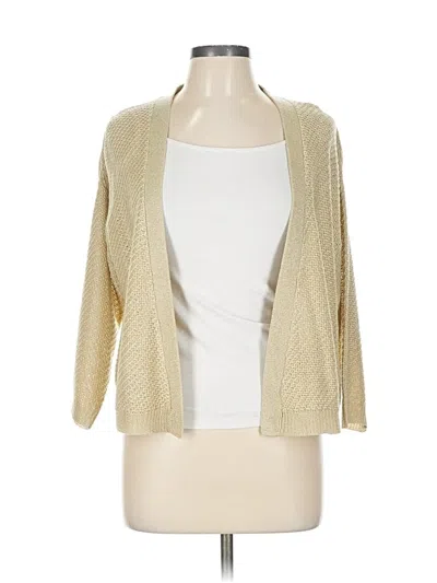 Pre-owned August Silk Cardigan Sweater In White