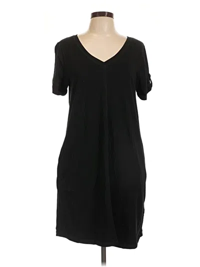 Pre-owned August Silk Casual Dress In Black