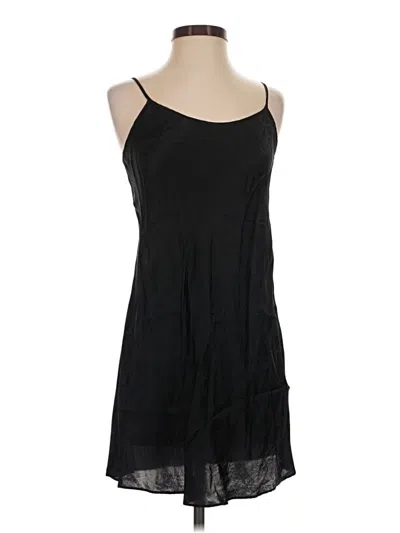 Pre-owned August Silk Casual Dress In Black