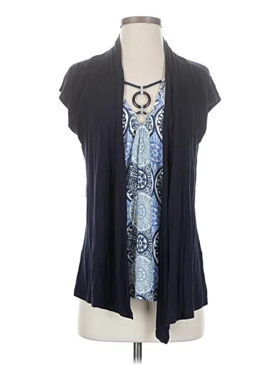 Pre-owned August Silk Kimono In Blue