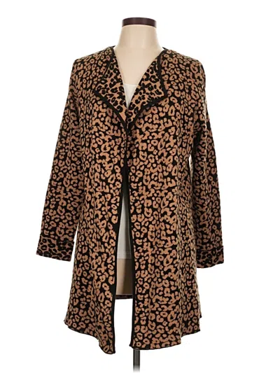 Pre-owned August Silk Kimono In Brown