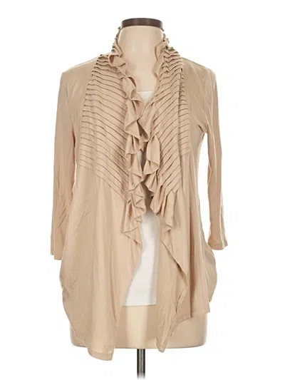 Pre-owned August Silk Kimono In Tan