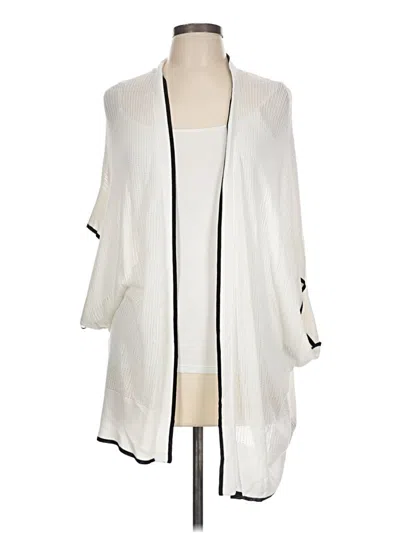 Pre-owned August Silk Kimono In White