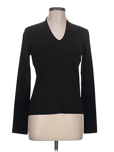 Pre-owned August Silk Long Sleeve T-shirt In Black