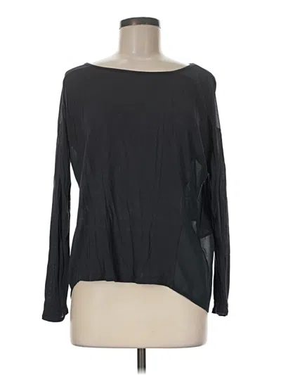 Pre-owned August Silk Long Sleeve T-shirt In Black