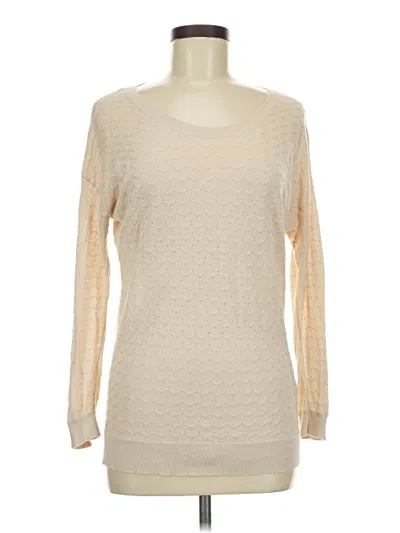 Pre-owned August Silk Long Sleeve T-shirt In White