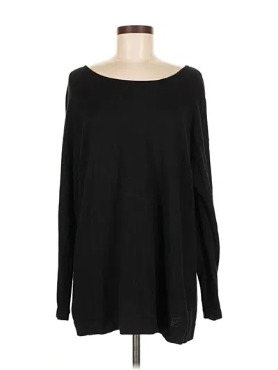 Pre-owned August Silk Pullover Sweater In Black