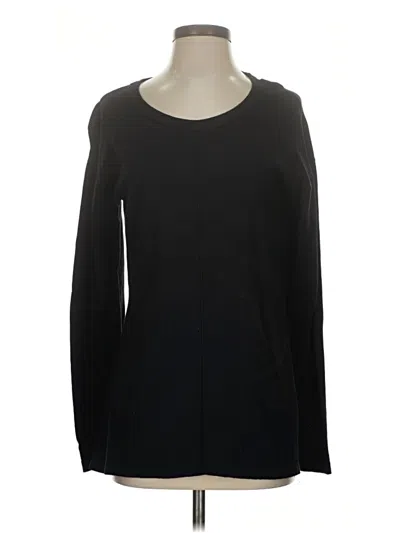 Pre-owned August Silk Pullover Sweater In Black