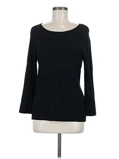 Pre-owned August Silk Pullover Sweater In Black