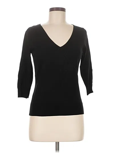 Pre-owned August Silk Pullover Sweater In Black