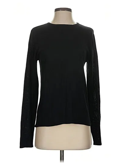 Pre-owned August Silk Pullover Sweater In Black
