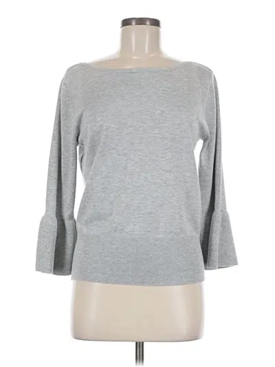 Pre-owned August Silk Pullover Sweater In Gray