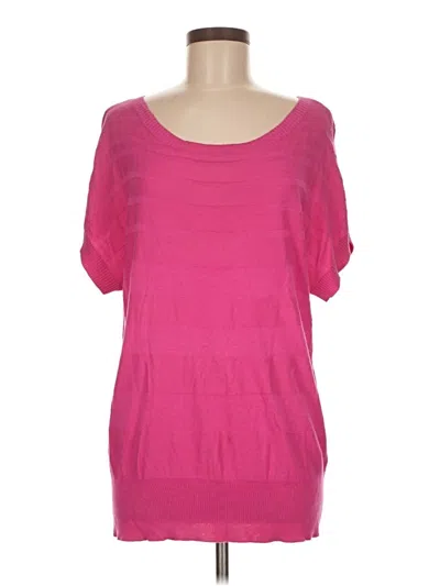 Pre-owned August Silk Pullover Sweater In Pink