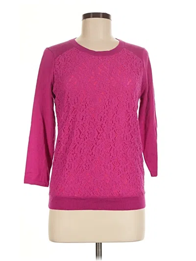 Pre-owned August Silk Pullover Sweater In Pink