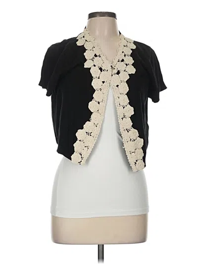 Pre-owned August Silk Short Sleeve Blouse In White