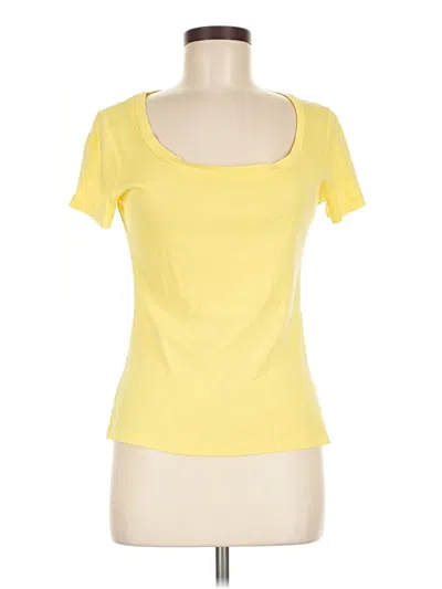Pre-owned August Silk Short Sleeve T-shirt In Yellow