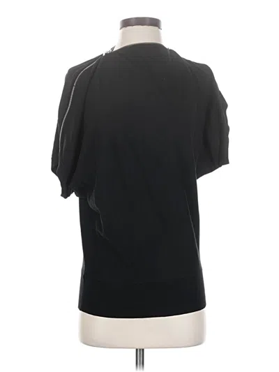 Pre-owned August Silk Short Sleeve Turtleneck In Black
