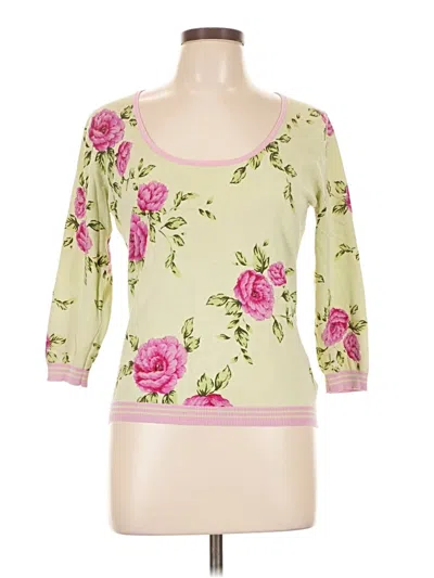 Pre-owned August Silk Silk Cardigan Sweater In Pink