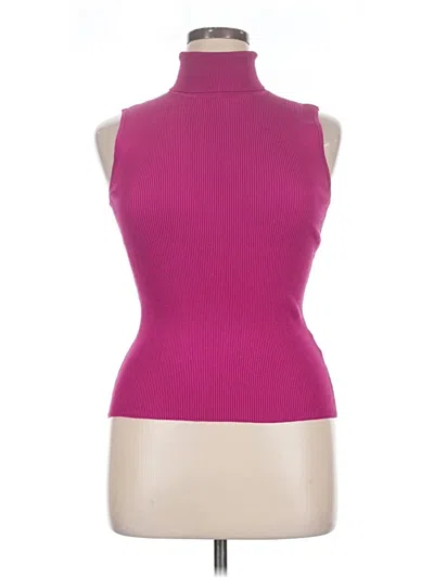 Pre-owned August Silk Silk Cardigan Sweater In Pink