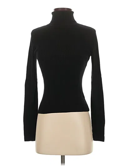 Pre-owned August Silk Silk Pullover Sweater In Black