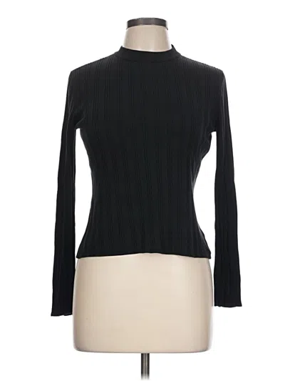 Pre-owned August Silk Silk Pullover Sweater In Black