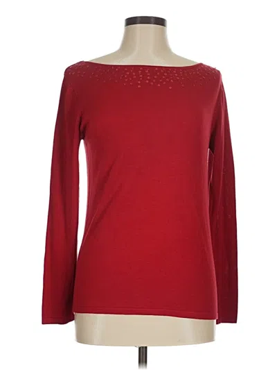 Pre-owned August Silk Silk Pullover Sweater In Red
