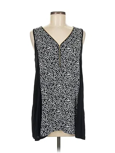 Pre-owned August Silk Sleeveless Blouse In Black