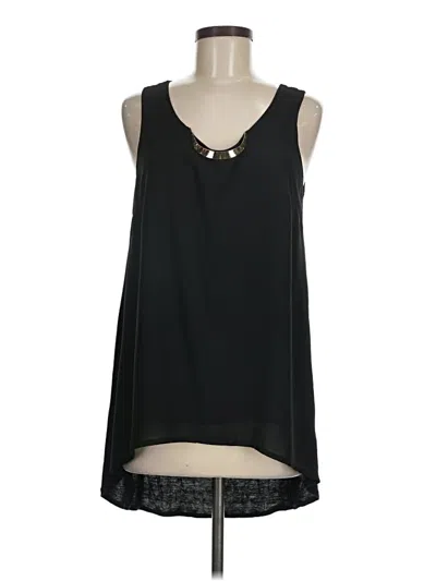 Pre-owned August Silk Sleeveless Blouse In Black