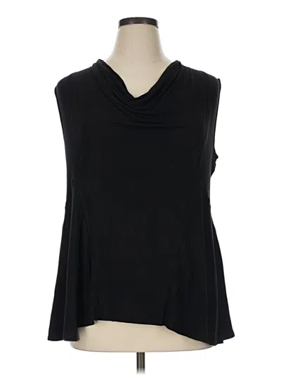 Pre-owned August Silk Sleeveless Blouse In Black