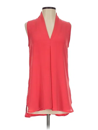 Pre-owned August Silk Sleeveless Blouse In Red