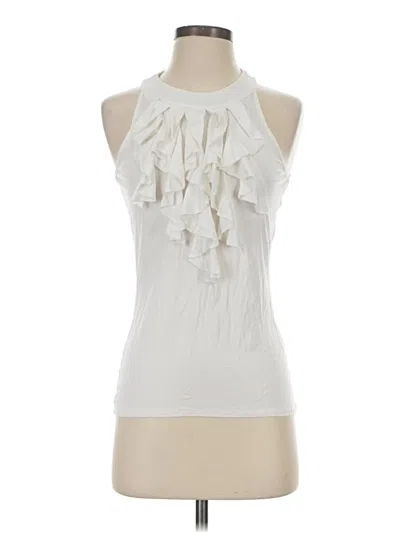 Pre-owned August Silk Sleeveless Blouse In White