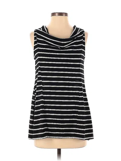 Pre-owned August Silk Sleeveless Top Black Cowl Neck Tops