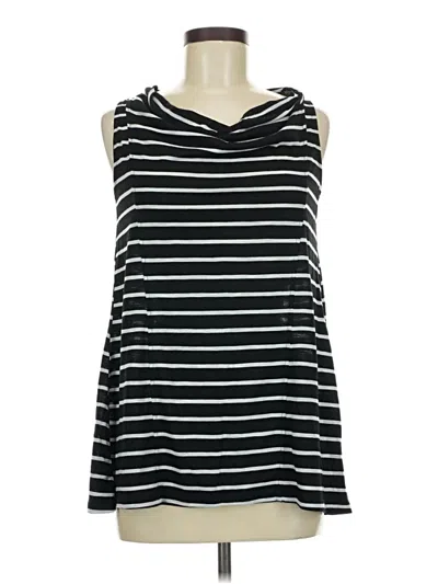Pre-owned August Silk Sleeveless Top Black Cowl Neck Tops