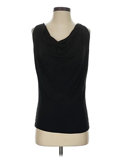 Pre-owned August Silk Sleeveless Top Black Cowl Neck Tops