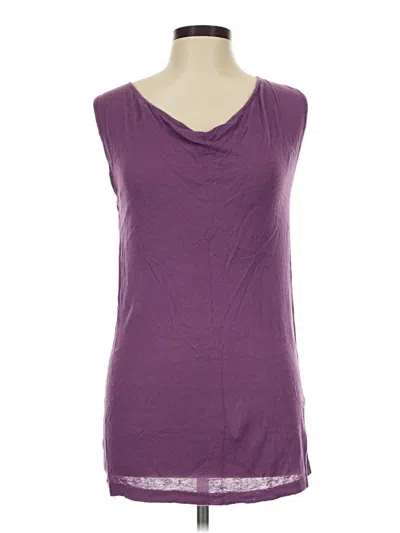 Pre-owned August Silk Sleeveless Top Purple Scoop Neck Tops