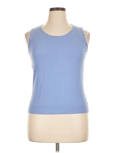 Pre-owned August Silk Sleeveless T-shirt In Blue