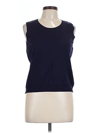 Pre-owned August Silk Sleeveless T-shirt In Blue