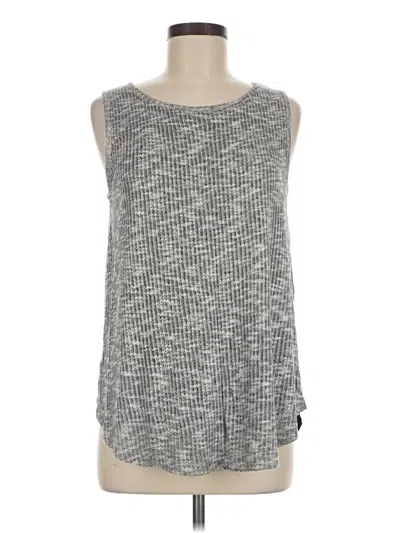 Pre-owned August Silk Sleeveless T-shirt In Gray