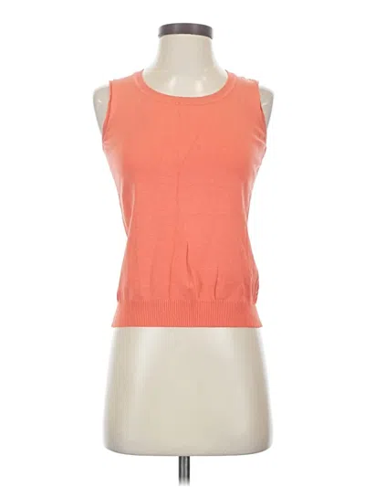 Pre-owned August Silk Sleeveless T-shirt In Orange